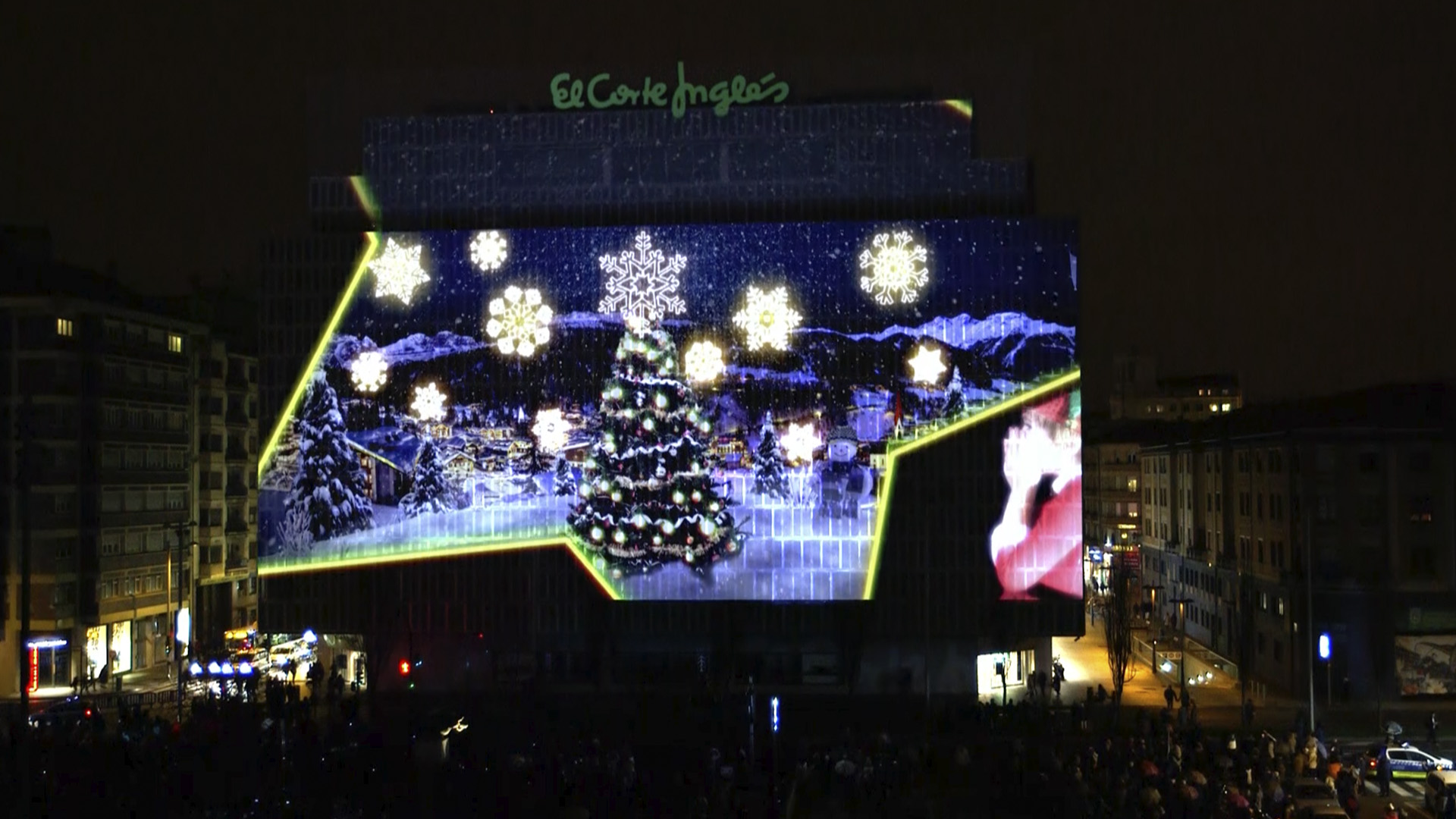 El Corte Ingles en el encendido de Navidad.