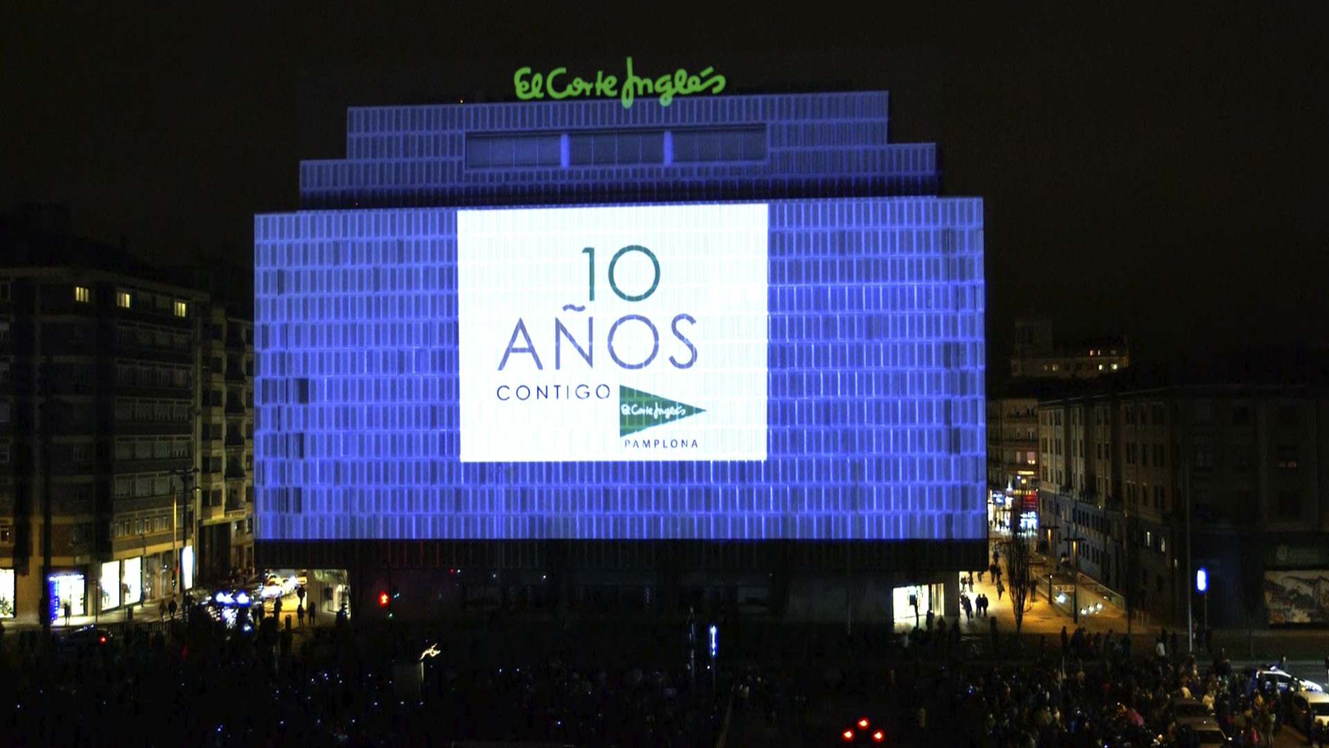 El Corte Inglés en el encendido de Navidad.